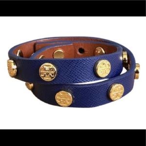 Tory Burch Navy wrap bracelet